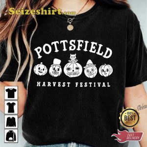 Vintage Pottsfield Harvest Festival Over The Garden Halloween Pumpkin T-Shirt