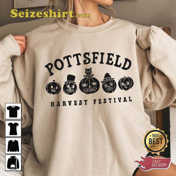 Vintage Pottsfield Harvest Festival Over The Garden Halloween Pumpkin T-Shirt