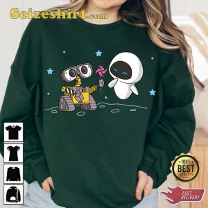 Wall-e And Eve Disney Couples Robot Love T-Shirt