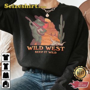 Wild West Keep It Wild Cowboy Frog Western Sweatshirt