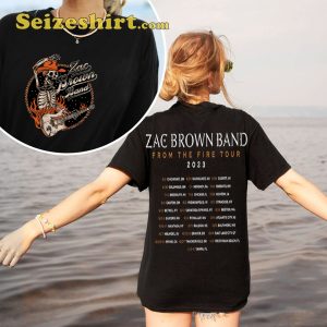Zac Brown Skeleton From The Fire Tour Dates 2023 Concert T-Shirt