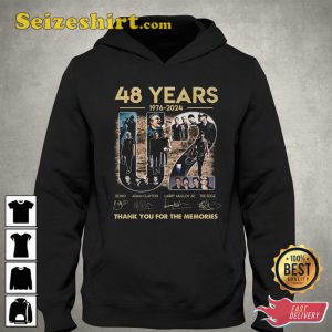 48 Years 1976 vs 2024 U2 Signature Thank You For The Memories Hoodie