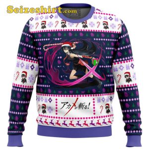 Akame ga Kill Akame Christmas Attack Ugly Sweater Shirt