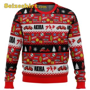 Akira Bike Decals Ugly Christmas Sweater