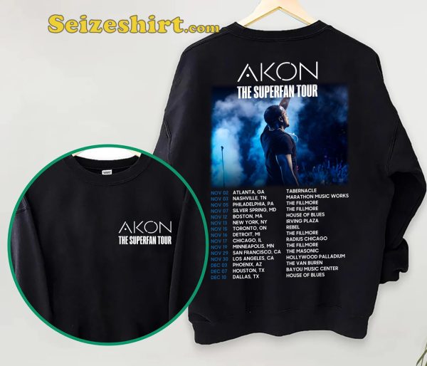 Akon The Superfan Music Tour 2023 Shirts