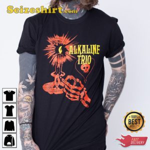 Alkalinetrio Skelecandle Black Tops Tshirt, Alkaline Artist Designer