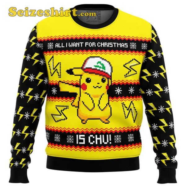 All I Want For Christmas Is CHU! Ugly Christmas Sweater Men