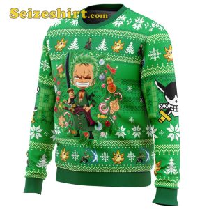 Anime Sweater Zoro One Piece Ugly Christmas Sweater