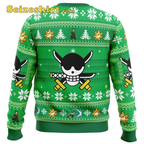 Anime Sweater Zoro One Piece Ugly Christmas Sweater