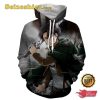 Attack On Titan Levi Cold Stare Dope Style Full Print Hoodie Sweatshirt, 3D Shirts