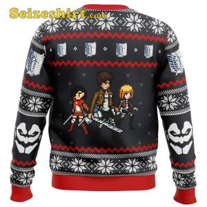 Attack on Titan Colossal Claus Ugly Christmas Sweater Men