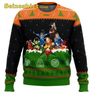 Avatar the Last Airbender On the Chimney Top Ugly Christmas Sweater Day