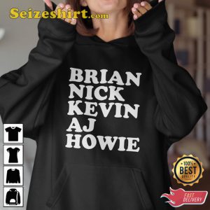 Backstreet Hoodie 90s Pop Shirt, Brian Nick Kevin AJ Howie Sweatshirt