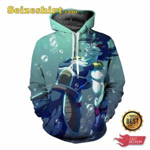 Bardock The Father Of Goku In The Green Water Hd Stylish Dbz Hoodie Sweater, 3D Shirt