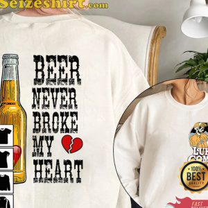 Beer Never Broke My Heart Shirt, Luke Combs Concert T-Shirt, Beer Never Broke My Heart Sweatshirt, Luke Combs Hoodie