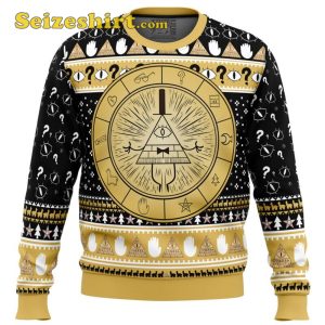Bill Cipher Gravity Falls Ugly Christmas Colorful Sweater