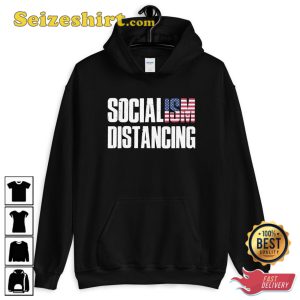 Black Socialism Distancing Hoodie, Anti Socialism Funny Political Social Distancing Unisex Shirt