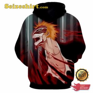 Bleach Anime Epic Ichigo Kurosaki Angry Hollow Form Hoodie, Sweater, 3D Shirt