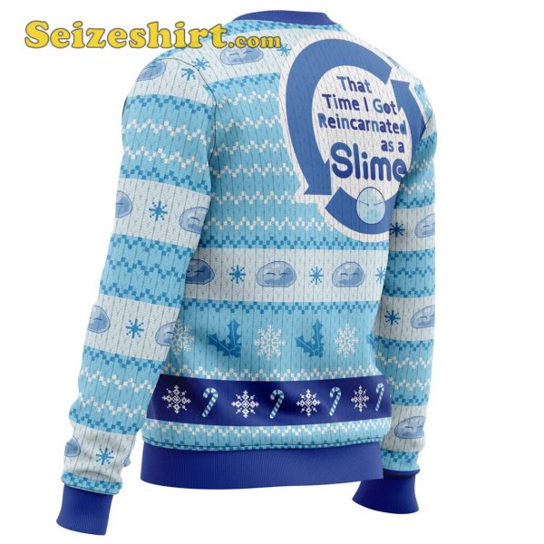 Blue Christmas That Time I got Reincarnated As a Slime Christmas Sweater, V Neck Sweater For Men