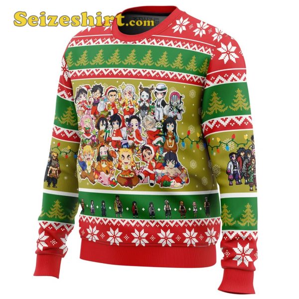 Boys Christmas Sweater Demon Slayer Squad Demon Slayer Ugly Christmas Sweater