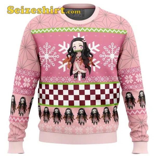 Chibi Christmas Nezuko Kamado Demon Slayer Anime Christmas Sweater