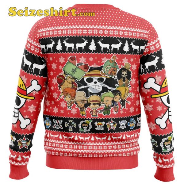 Chibi Straw Hat Pirates One Piece Ugly Anime Christmas Sweater