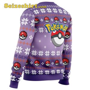 Christmas Gengar Pokemon Ugly Oversized Sweaters