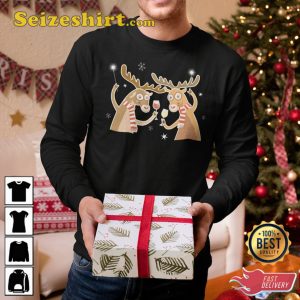 Christmas Party Reindeer V-Neck Tank Top Or Other Colors