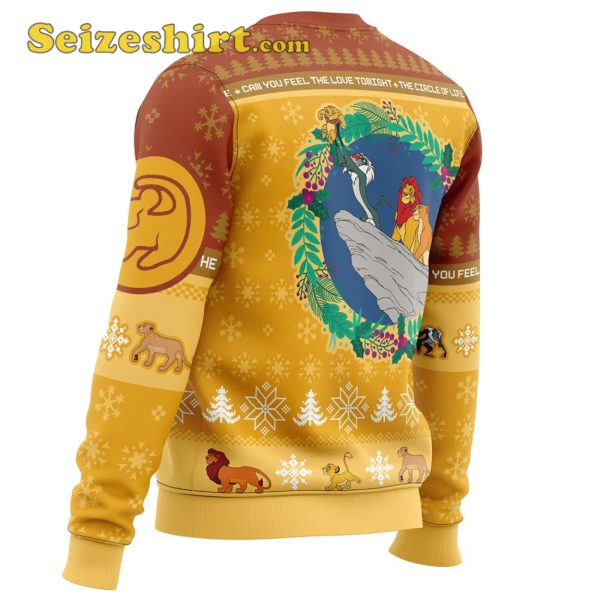 Christmas The Lion King Disney Ugly Christmas Sweater V Neck Sweater