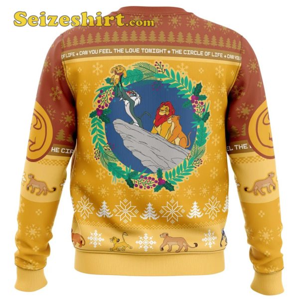 Christmas The Lion King Disney Ugly Christmas Sweater V Neck Sweater