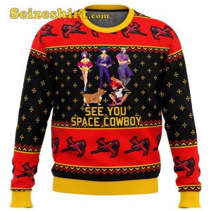 Cowboy Bebop See You Space Cowboy Ugly Read Christmas Sweater