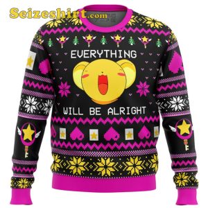 Cute Ugly Christmas Sweater, CARDCAPTOR SAKURA HAPPY Ugly Christmas Sweater