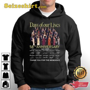 Days Of Our Lives 58th Anniversary 1965 vs 2023 Thank You For The Memories Hoodie, Shirts