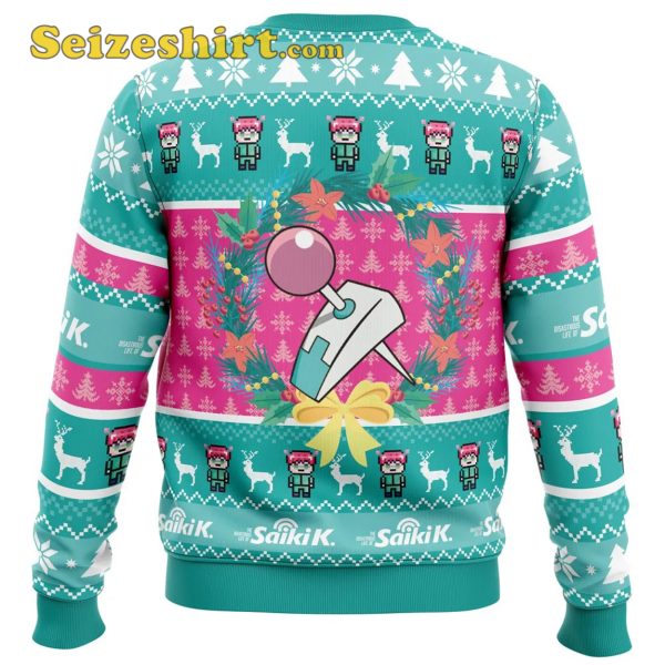 Design Sweats, Christmas at School Saiki Kusuo no Psi-nan Ugly Christmas Sweater