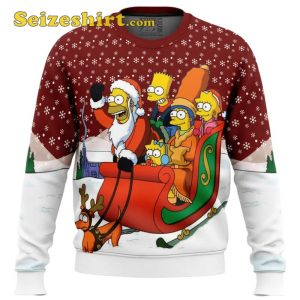 Design Sweats Dashing Through the Snow The Simpsons Ugly Christmas