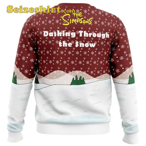 Design Sweats Dashing Through the Snow The Simpsons Ugly Christmas