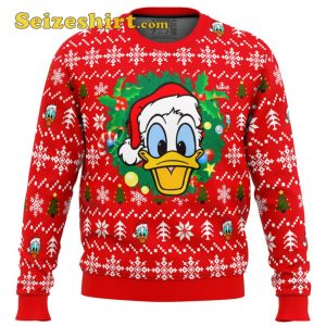 Donald Duck Christmas Head Ugly Sweater