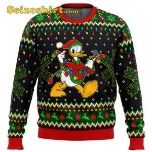 Donald Duck Christmas Lights Ugly Sweater Party