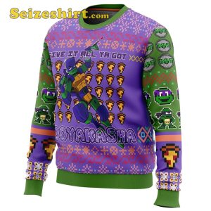 Donatello Rise of the Teenage Mutant Ninja Turtles Mens Christmas Sweater