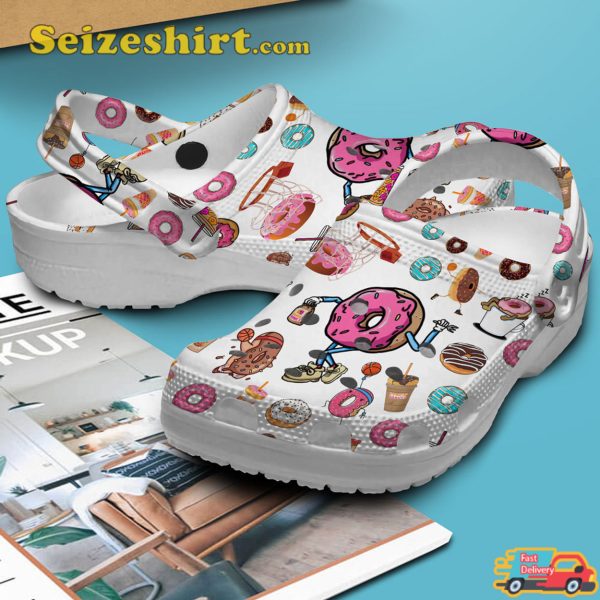Dunkin Donuts Crocband Clogs Shoes For Women And Kids