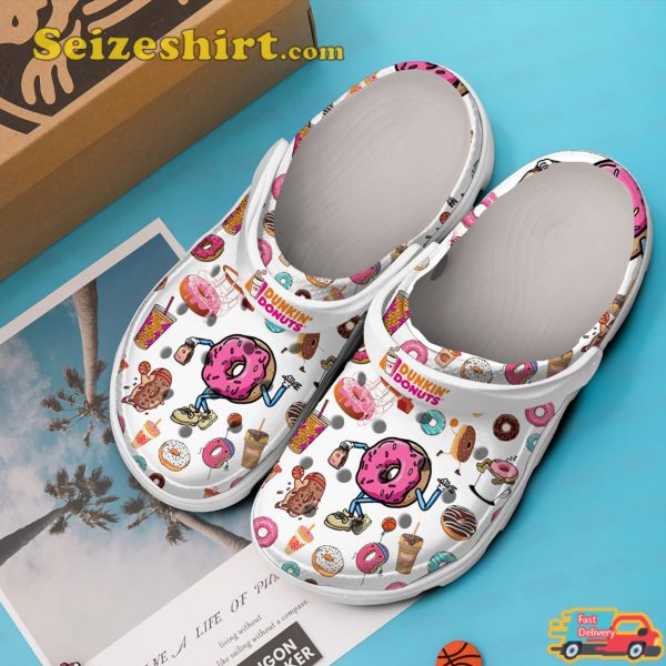Dunkin Donuts Crocband Clogs Shoes For Women And Kids