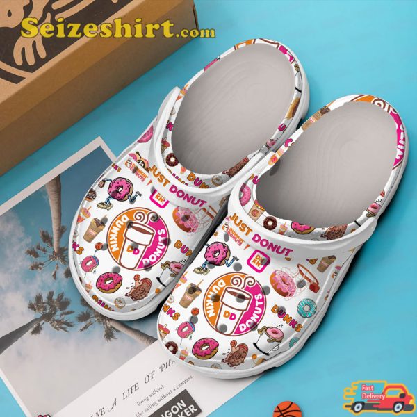 Dunkin Donuts Crocs Clogs Shoes For Women