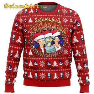 Fa-la-la-la Futuristic Animated Ugly Shirt Iconic Movie Gift Ugly Christmas Sweater