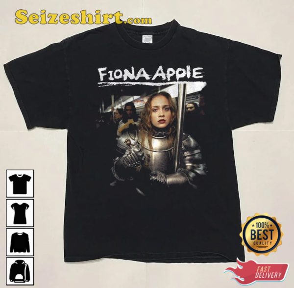 Fiona Apple In Armor Suit Rock Black T-Shirt, Fast As You Can, Great Gift for Fan