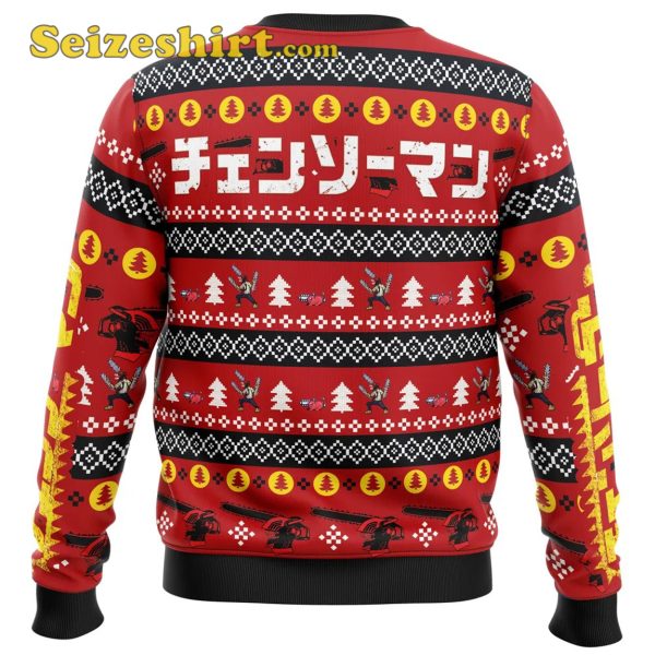 Graphic Sweater Christmas Dream Chainsaw Man Ugly