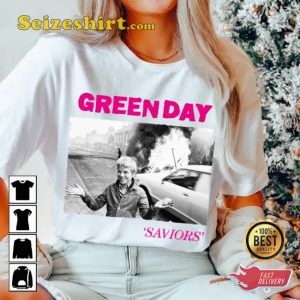 Green Day Shirt Saviors Album Cover