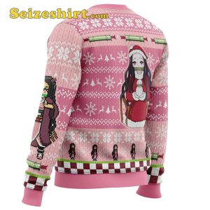 Hot Pink Sweater Nezuko Kamado Demon Slayer Ugly Christmas
