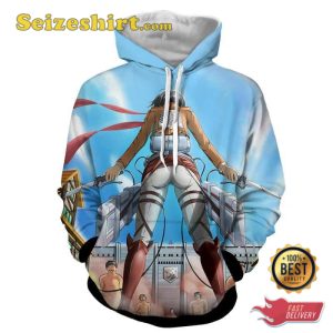 Mikasa Holding Two Swords Dope Style Hoodie, Sweater, 3D Shirts