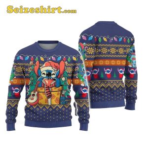 Navy Blue Sweater Single Stitch Disney Christmas