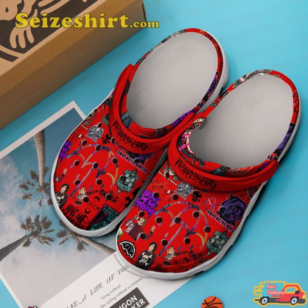 Red Bring Me The Horizon Rock Band Music Crocband Clogs
